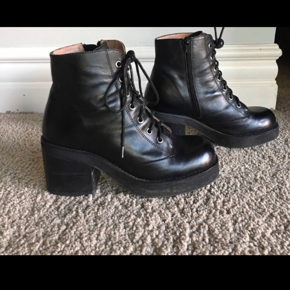 Jeffrey Campbell- Tristian Black Platform Boots